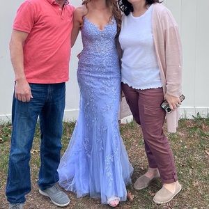 Periwinkle Blue Glitterati Prom Dress 2023 worn 1 time very clean